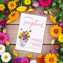 El amor en la recepción de bodas florales en flor