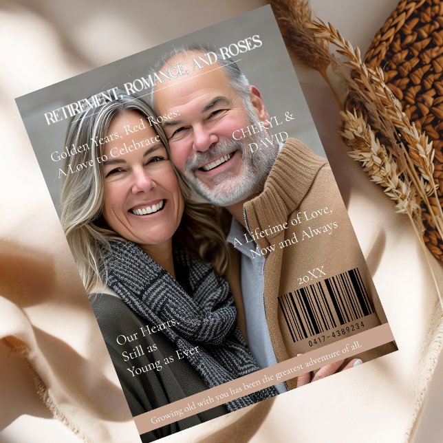 El amor en la revista jubilatoria cubre el romance (Love in Retirement Magazine Cover Romance)