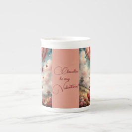 El amor en la taza de la especialidad del aire