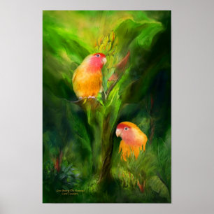 El amor entre el Poster de arte bananero/impresión