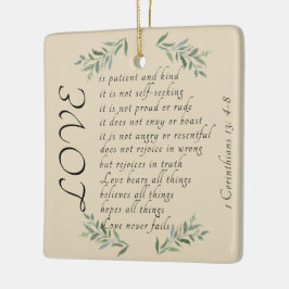 El amor es adorno paciente de árbol de Navidad