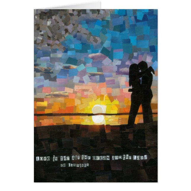 el "amor es…" amantes de la silueta de la puesta (Frente)