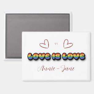 El amor es amor Arcoíris Imán LGBTQ
