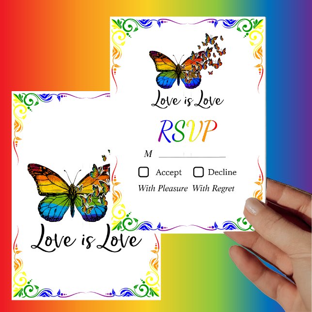 El amor es amor el tema del arcoiris Boda Tarjeta  (Subido por el creador)