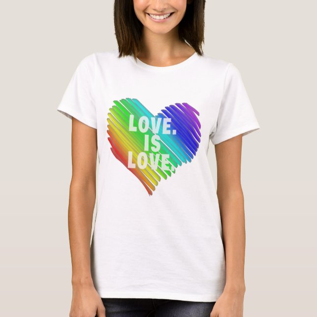 El amor es amor, no odio, camiseta (Anverso)