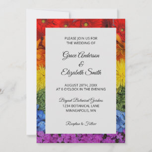 El amor es amor Orgullo Invitación a la boda flora