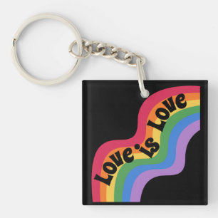 El amor es amor. Orgullo LGBT+. Arcoíris. Llavero