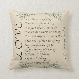 El amor es amor paciente es una almohada amable