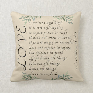 El amor es amor paciente es una almohada amable