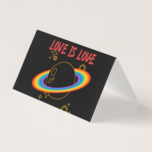 El amor es amor. Planeta arcoíris. Tarjeta de orgu (Anverso)