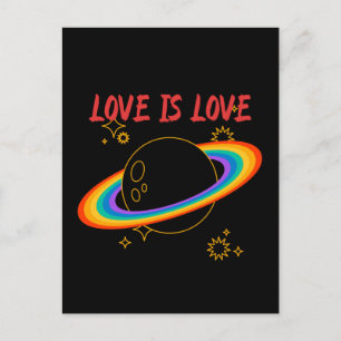 El amor es amor. Planeta arcoíris. Tarjeta del org