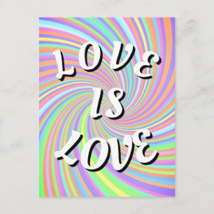 El Amor Es Amor Tarjeta Postal del Orgullo