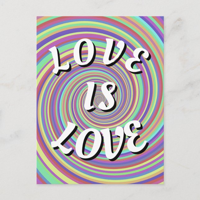 El Amor Es Amor Tarjeta Postal del Orgullo (Anverso)