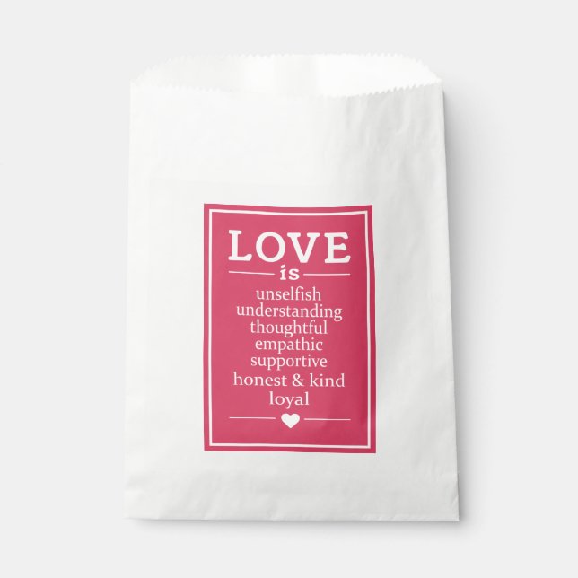 El amor es... bolsas de favores (Anverso)