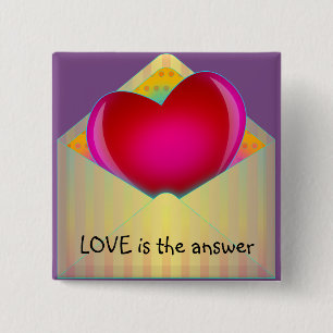 El "AMOR es botón lindo del diseño del corazón 