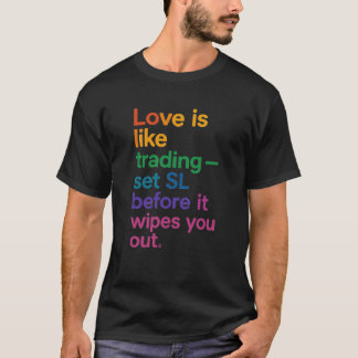 El amor es como una camiseta de citas comerciales