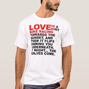 El amor es como una camiseta de motocross de moto 