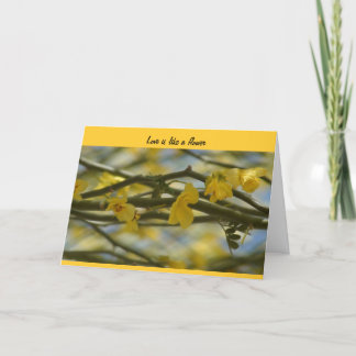 El amor es como una flor - invitación de boda