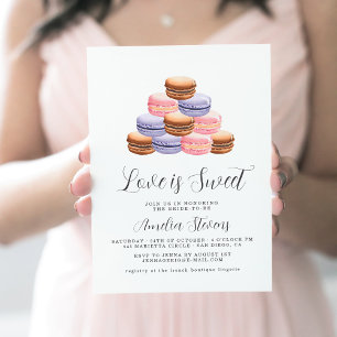El amor es dulce (Macaron) Invitación a la ducha