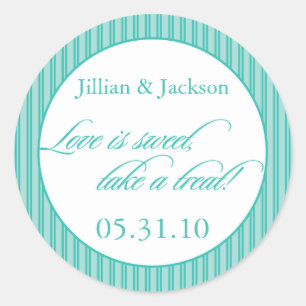 El amor es dulce Pegatina en Aqua