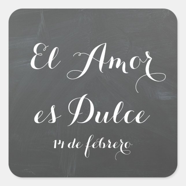 El Amor es Dulce - Personalizar a estos pegatinas (Anverso)