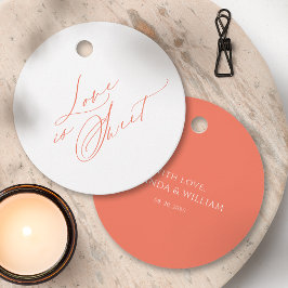 El amor es dulce - Romántica etiqueta de regalo re