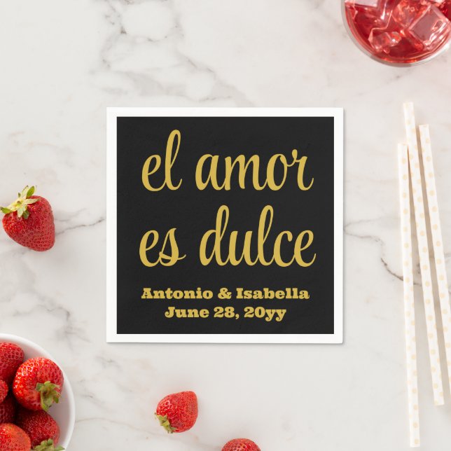 El amor es dulce servilleta de papel para recepció (In situ)