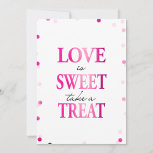 El Amor es Dulce Toma un Dulce Letrero Confeti M