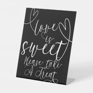 El amor es dulce toma un regalo Señal de boda de c