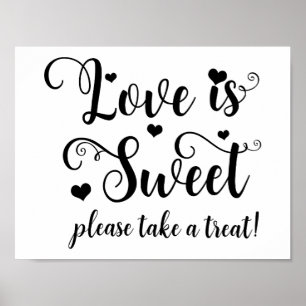 El amor es dulce, toma un regalo Señal de mesa de