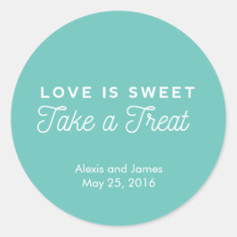 El amor es dulce, tómate un dulce pegatina