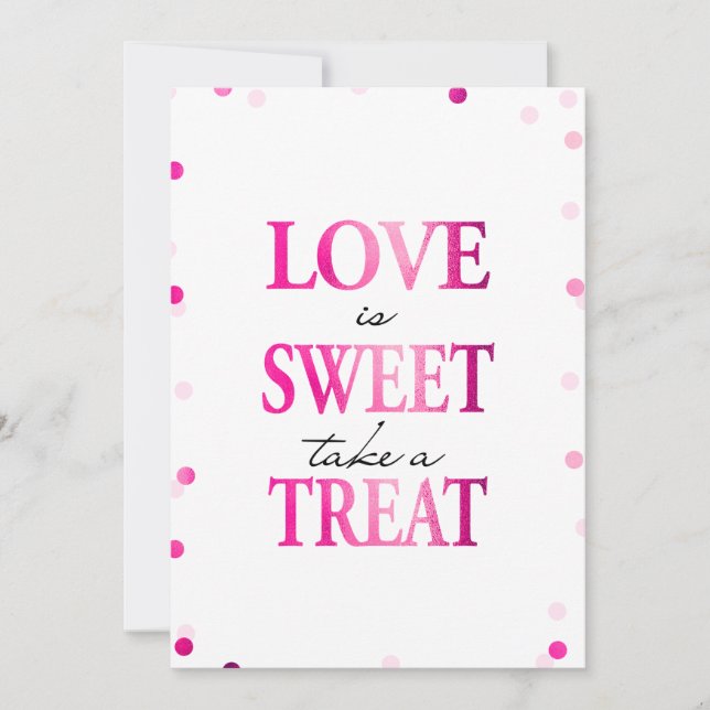 El amor es dulce, tómate un Rótulo | Magenta Confe (Anverso)