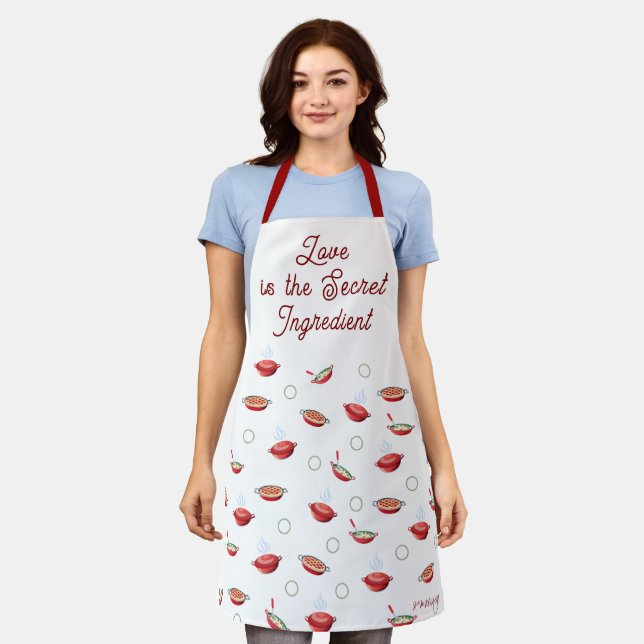 El amor es el ingrediente secreto delantal (Gastado)