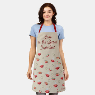 El amor es el ingrediente secreto delantal