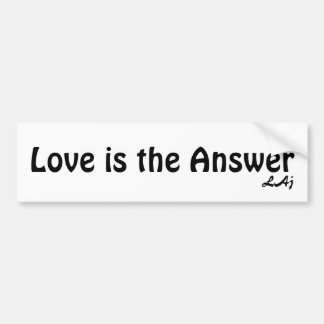 El amor es el negro de la respuesta en la pegatina