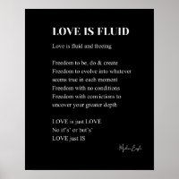 El amor es fluido poesía poesía arte en la pared p