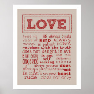 El amor es..... Imprimir arte de tipografía
