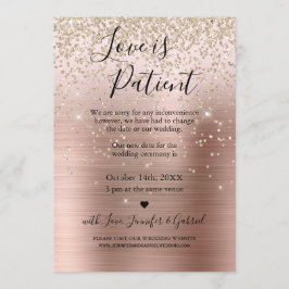 El amor es Invitación Boda pospuesta para el pacie
