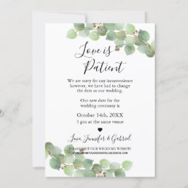 El amor es Invitación Boda pospuesta para el pacie