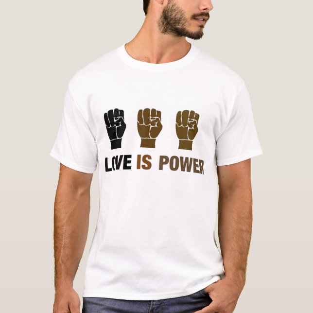 El amor es la camiseta de Power Hombre (Anverso)