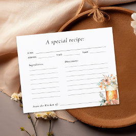 El amor es la elaboración de la tarjeta de receta 