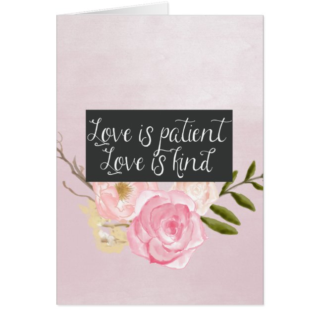 El amor es la floral acuarela del paciente (Frente)