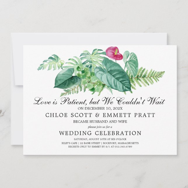 El amor es la invitación a la Invitación del Boda  (Anverso)