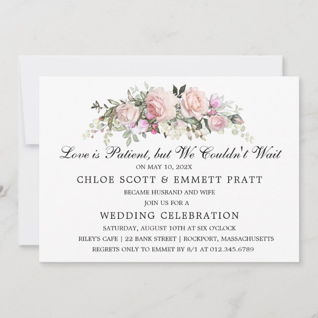 El amor es la invitación a la Invitación del Boda  (Anverso)