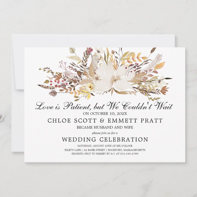 El amor es la invitación a la Invitación del Boda  (Anverso)