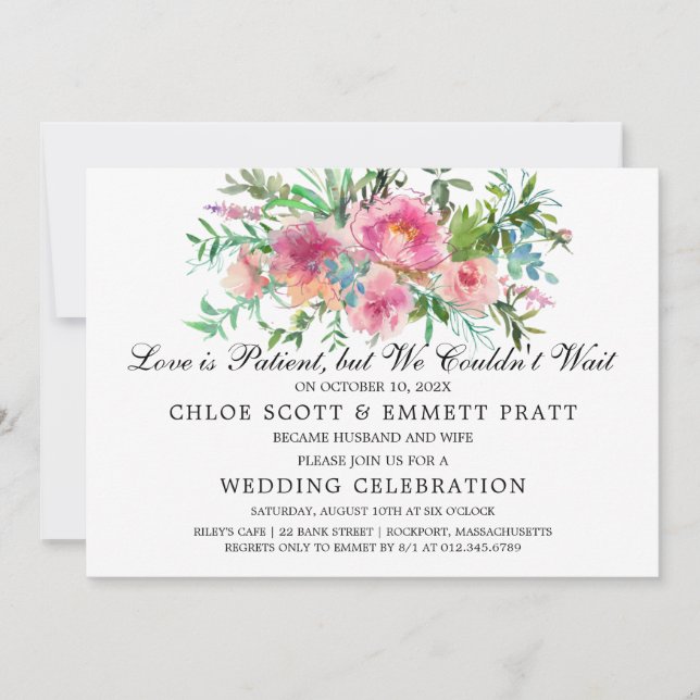 El amor es la invitación a la Invitación del Boda  (Anverso)