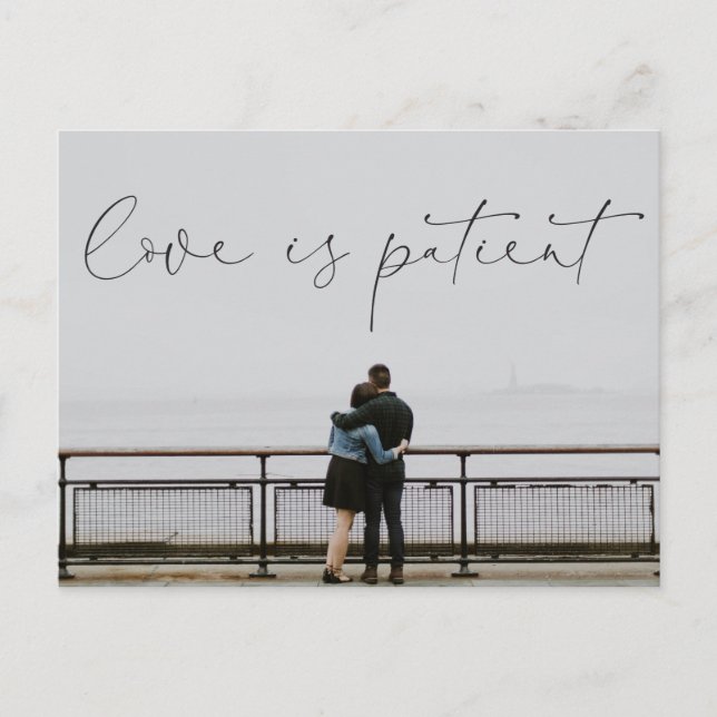 El amor es la postal Boda pospuesta del paciente (Anverso)