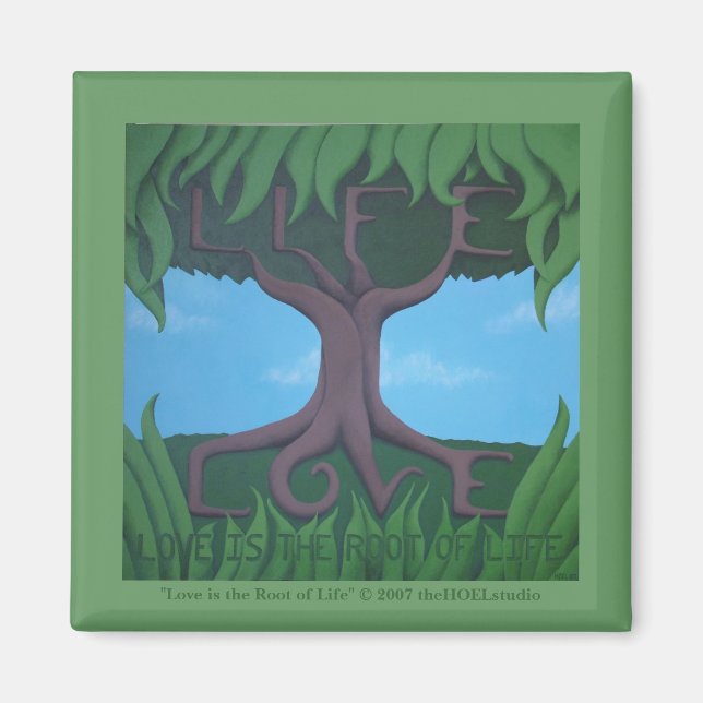 El amor es la raíz del imán vital (Frente)