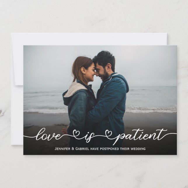 El amor es la tarjeta de foto Boda pospuesta para  (Anverso)