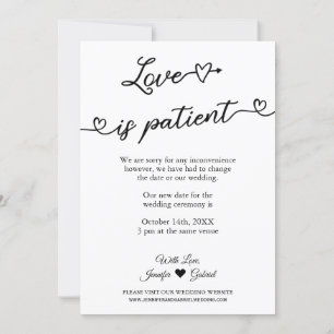 El amor es la tarjeta de foto Boda pospuesta para 